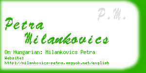 petra milankovics business card